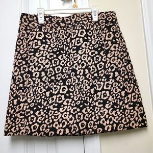Leopard print mini skirt by LOFT